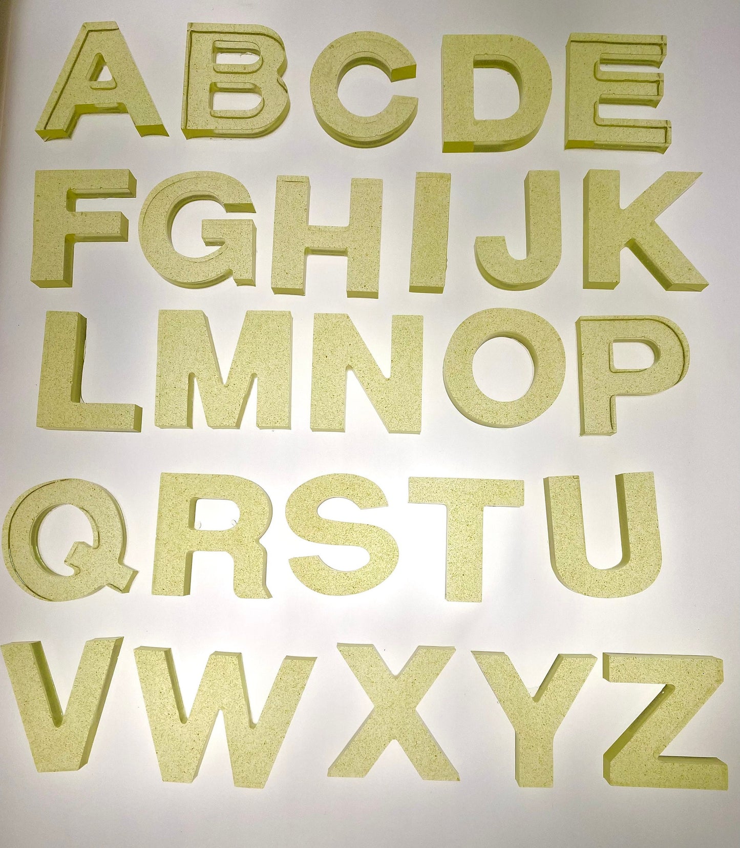 Transparent Resin Letters - Custom Colors